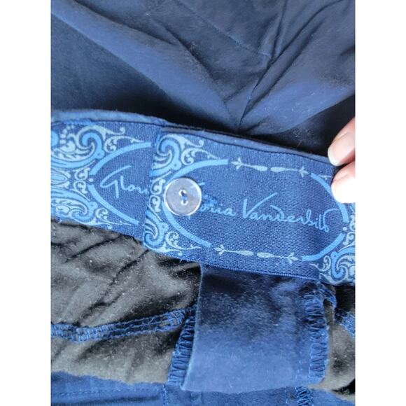 Gloria Vanderbilt Shorts Missy Size 12 Women's Bermuda Pockets Navy - Picture 5 of 9